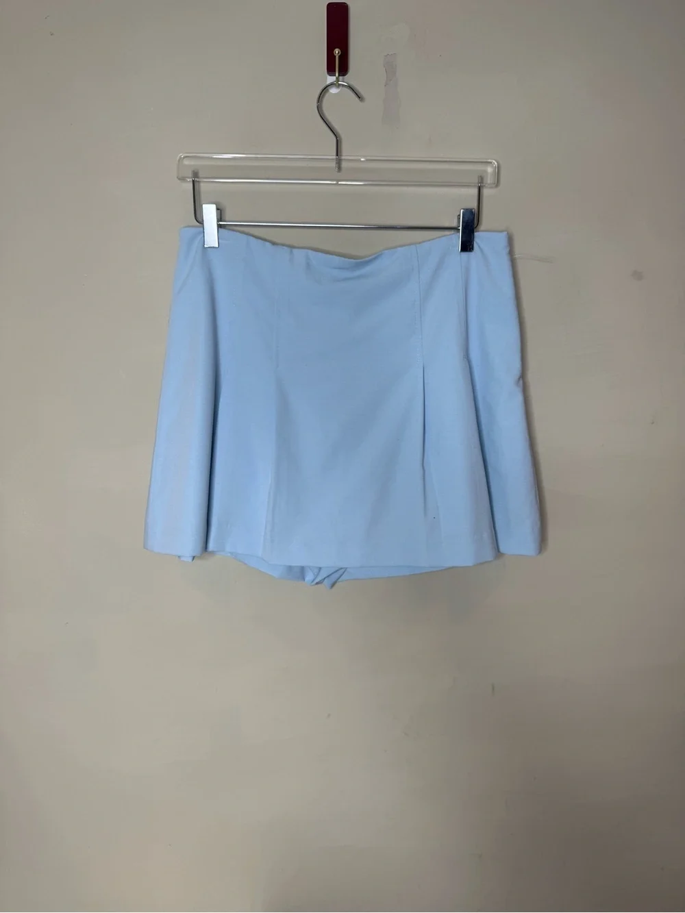 Zara Light Blue Wrap Front Skort Skirt Women’s XL NWT